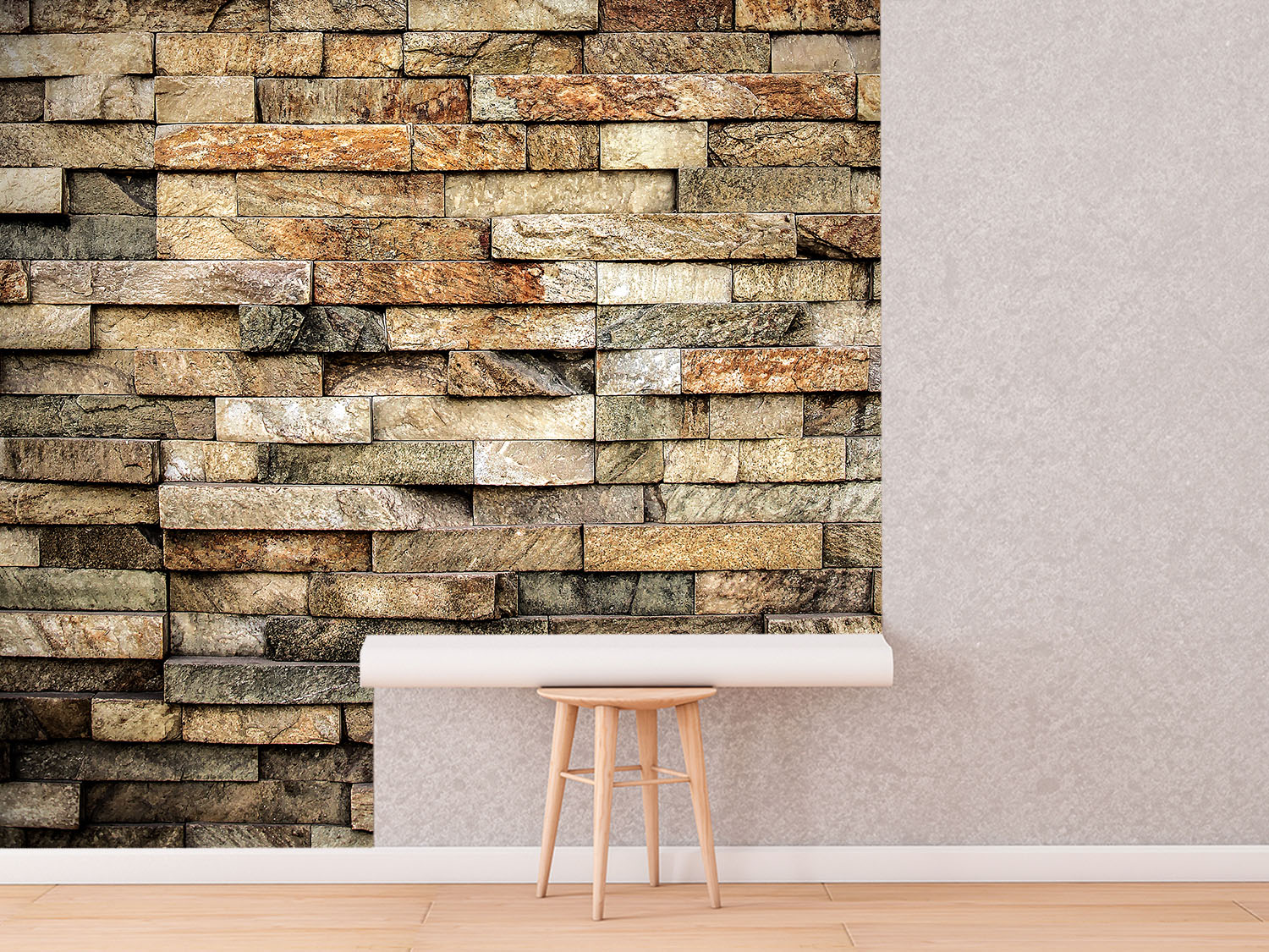 Stone Slats Wallpaper - 23 Interiors